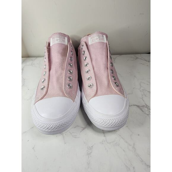 Converse Pink Chuck Taylor All Star Laceless Slip-On Sneaker Men 10 Women 12 - Picture 1 of 6